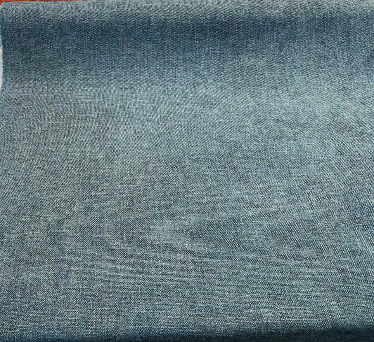 1 Yard Spruce Blue Green Italian Performance Chenille Upholstery Fabric 56 Inch Width